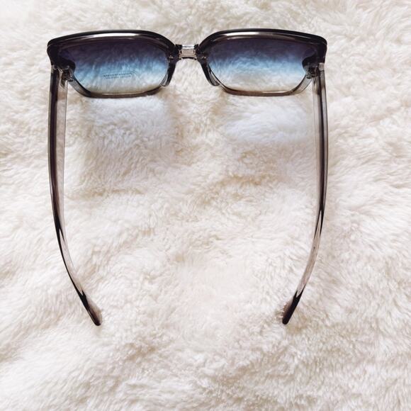 Abby Clear Blue Square Frame Sunglasses - Picture 8 of 10